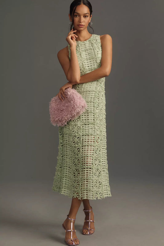 Turner-Endless Rose Sleeveless Textured Midi Dress